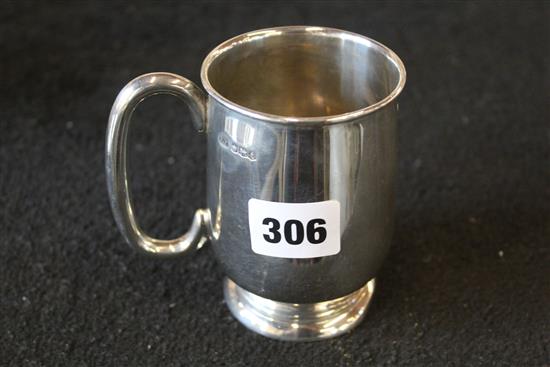 Silver christening mug